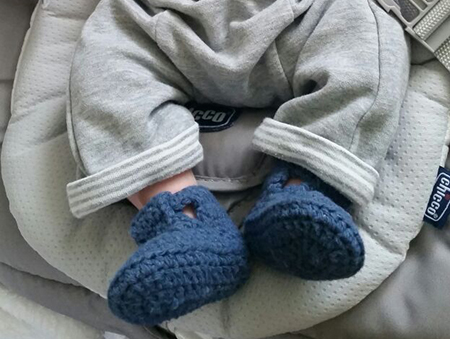 chaussons bébé crochet coton sandales